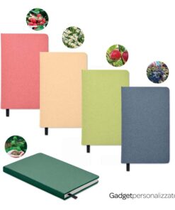 Notebook A5 Grow con copertina rigida in cartone da raccolta sostenibile e semi da piantare