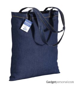 Shopper in cotone denim riciclato