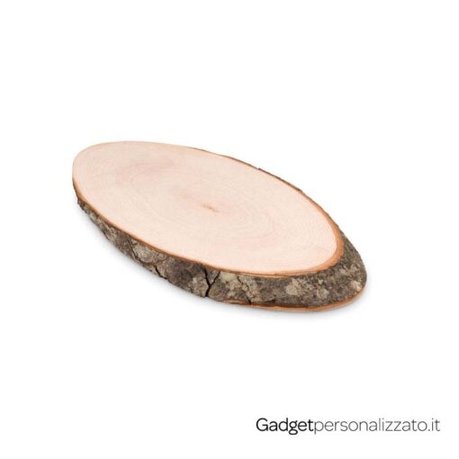 Tagliere ovale Ellwood Runda con legno e corteccia