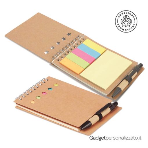 Set memo Multibook con copertina in cartone riciclato