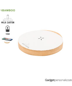 Caricatore wireless universale in bambù e materiale riciclato