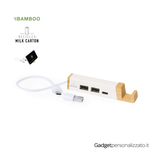 Hub USB con supporto smartphone