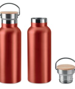 Borraccia termica Helsinki in acciaio inox con coperchio in bambù 500 ml