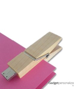 Chiave USB Molletta Legno o Bambù