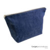 Beauty case in denim 100% cotone con chiusura zip