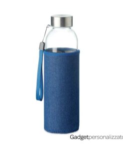 Borraccia in vetro Utah Denim con custodia in neoprene effetto denim 500 ml