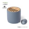 Speaker Bluetooth con cassa in pietra calcarea e bambù