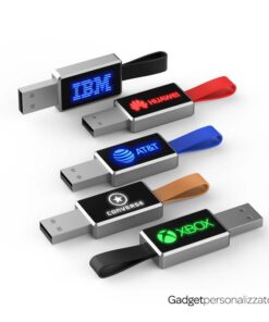 Chiave USB in metallo con logo illuminato