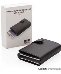 Porta carte RFID in alluminio con portafogli