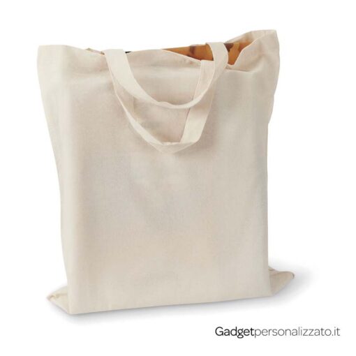 Shopper Marketa+ in cotone naturale con manici corti