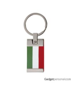 Portachiavi Italia in metallo e PVC