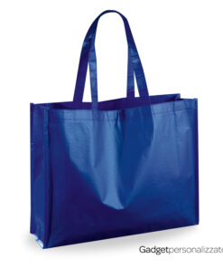 Shopper in tessuto laminato lucido rPET manici medi