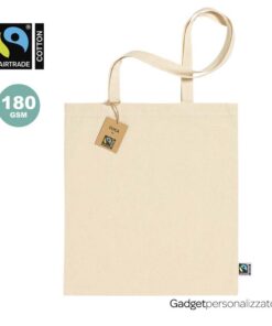 Shopper Flyca Fairtrade in cotone manici lunghi