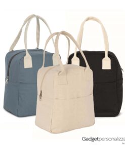 Borsa termica con rivestimento in cotone canvas