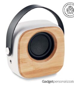 Cassa speaker wireless 5.0 Ohio Sound con frontale in bambù