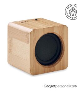 Cassa speaker wireless 5.0 Audio con finitura in bambù