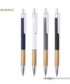 Penna Chiatos in alluminio colorato e impugnatura in bambù