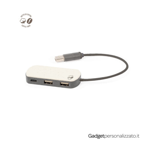 Multiporta USB in fibra di caffè