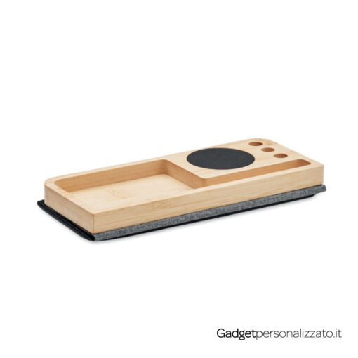 Caricatore Wireless e Organizer in Bambù – PANDU - immagine 4